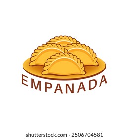 Deliciosa Plantilla de Ilustración vectorial con logo de empanada