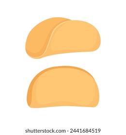 Delicious empty baked unfilled taco