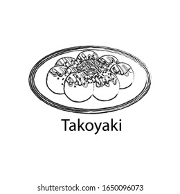 delicious and famous food of Japan food in outline design icon,vector illustration