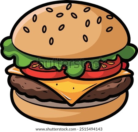  Delicious fast food Burger vector