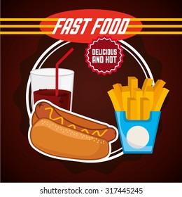 delicious fast food design, vector illustration eps10 graphic 