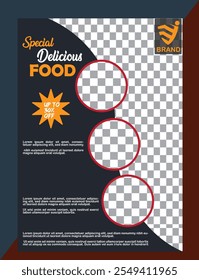 Delicious Fast Food Flyer Design -  Promotional Template for Restaurants and Food Services