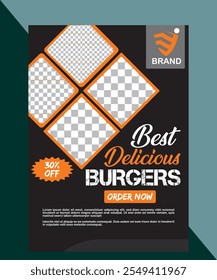 Delicious Fast Food Flyer Design -  Promotional Template for Restaurants and Food Services