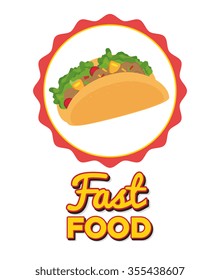 Delicious fast food graphic design, vector illustration eps10