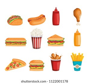 delicious fast food icons