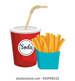 Delicious fast food isolated flat icon, vector illustration graphic design.