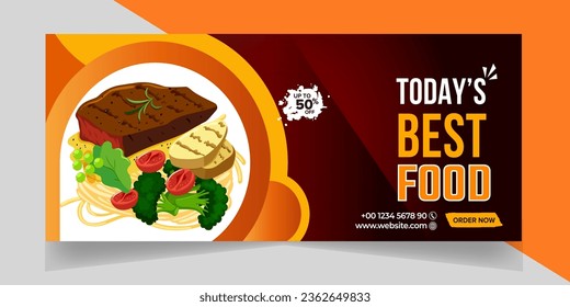 Delicious Fast Food Pizza banner with social media post template Banner, Restaurant discount food Burger banner Design, Food menu social media cover template.