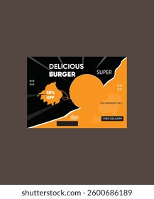 Delicious fast food post design 