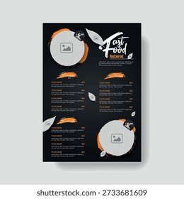 Delicious Fast Food Restaurrant Menu Template