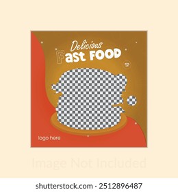 Delicious fast food social media post design
