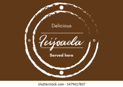 Delicious feijoada served here brazilian food vector illustration banner