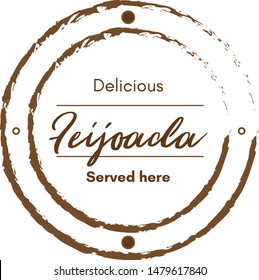 Delicious feijoada served here brazilian food vector illustration banner