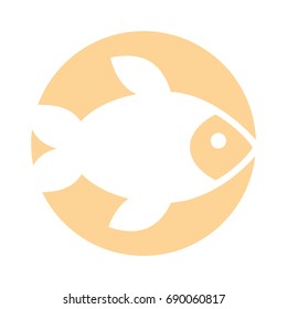 delicious fish isolated icon