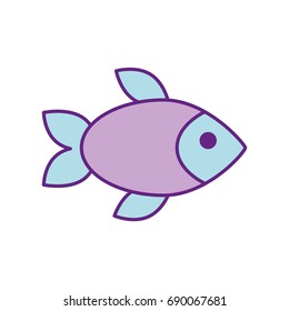 delicious fish isolated icon