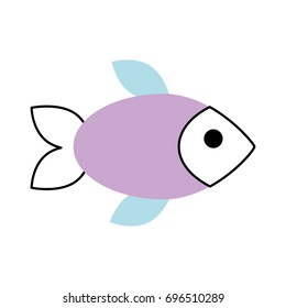 delicious fish isolated icon