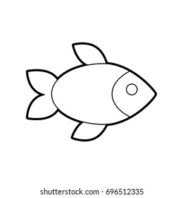 delicious fish isolated icon