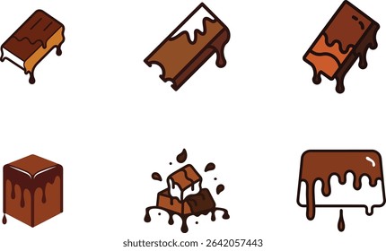 Delicious Flat Style Chocolate Bar Vector Illustration Design.