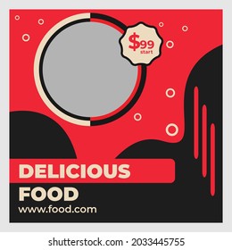 Delicious Food Business Promotional Social Media Post
