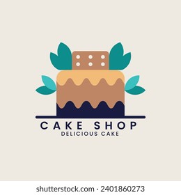 Plantilla de diseño del logotipo de la tienda de pasteles de pasteles de pasteles de pasteles de delicioso