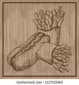 Delicious food drawing