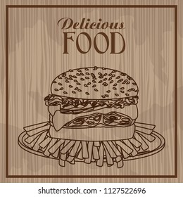 Delicious food drawing