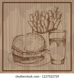 Delicious food drawing
