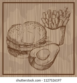 Delicious food drawing