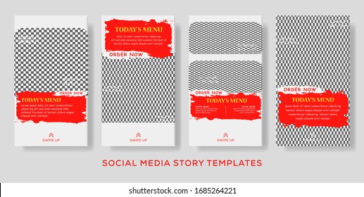 Delicious food instagram stories banner template premium