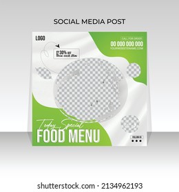 Delicious food items template design, social media post template