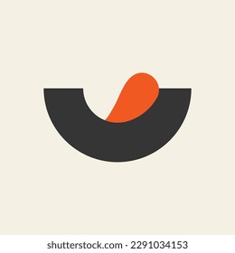 Delicious food logo, lick lips icon. Happy face with tongue, gourmet