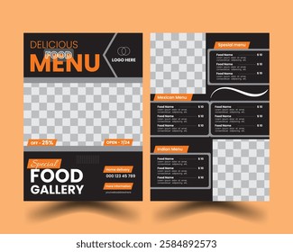 DELICIOUS FOOD MENU DESIGN,

I can create customized designs for you, which will perfectly fit your business. 

Don't hesitate to contact me to help your business become even better.
