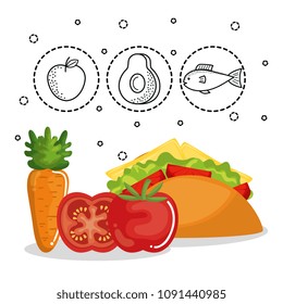 delicious food menu icons
