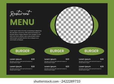 Delicious food menu instagram post or social media post template