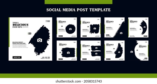 Delicious food menu social media post template