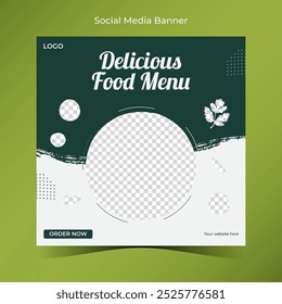 Delicious food menu social media post design