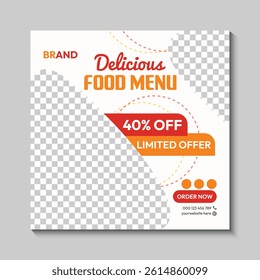 Delicious Food Menu social media post