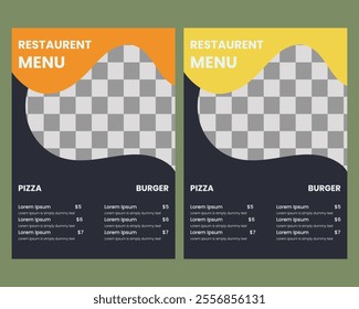 Delicious food menu template design