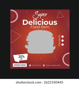Delicious Food Promotion Social Media Post Design