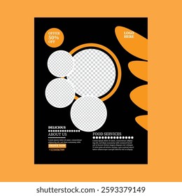 Delicious Food Promotional Flyer for Restaurant, Catering