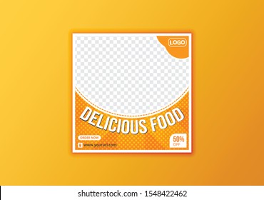 Delicious Food Promotional Social Media Banners Template, Food Social Media Banner