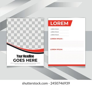 delicious food Recipe card design template for cookbook