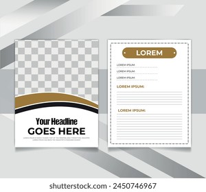 delicious food Recipe card design template for cookbook