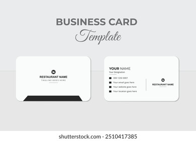 Delicious food restaurant ready print business card design