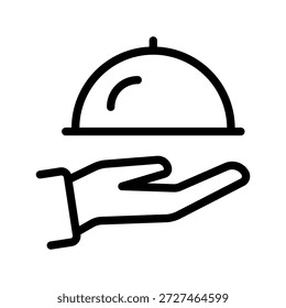 Delicious Food Serving icon set for dining, restaurants, catering and culinary UI design
