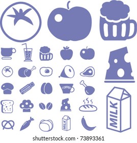 delicious food signs, vector