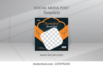 Delicious food social media post banners templates