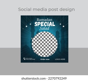 Delicious food social media post banners templates
