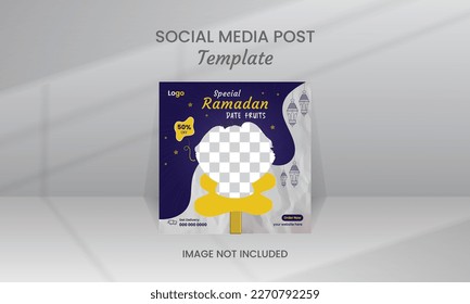 Delicious food social media post banners templates
