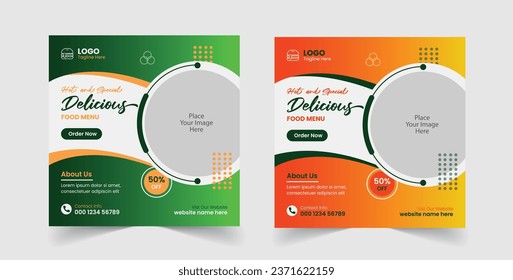 Delicious Food Social Media Post Design