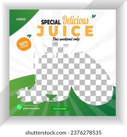 Delicious food social media promotional and instagram food post design template